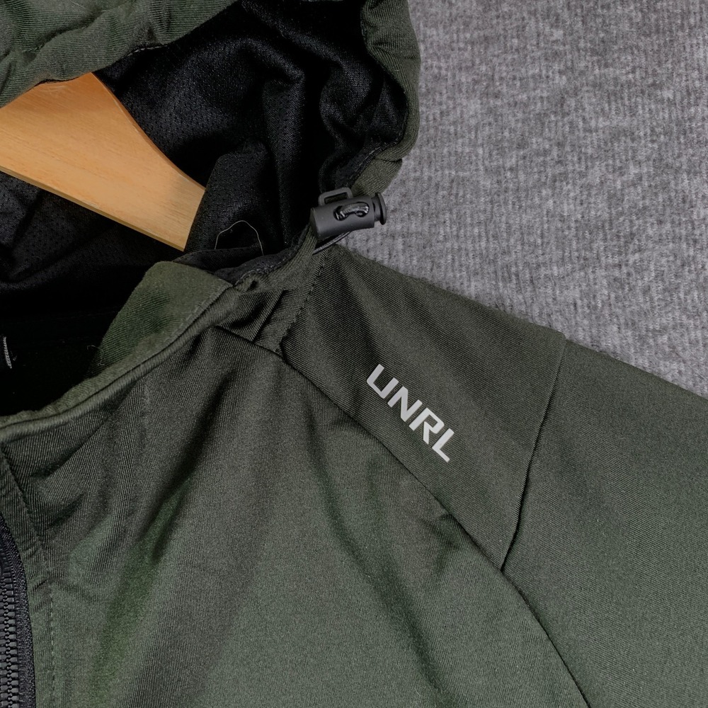 UNRL Performance Jacket Men Small Hoodie Green Full Zip Training Athleisure - Picture 2 of 9